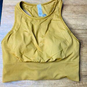 Lululemon Athletica Mustard Crop Top